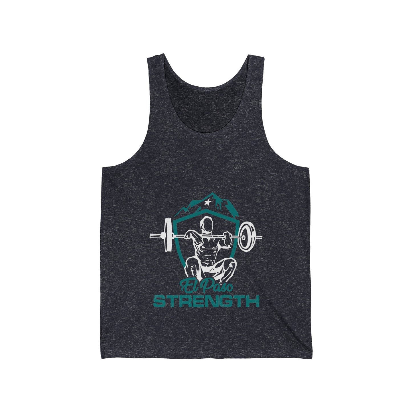 Green Shield White Lifter White Star Unisex Jersey Tank