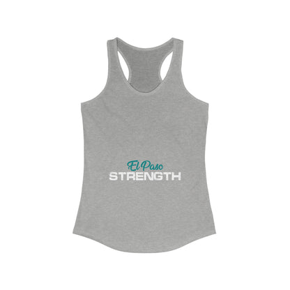 El Paso Green Strength White Women's Ideal Racerback Tank