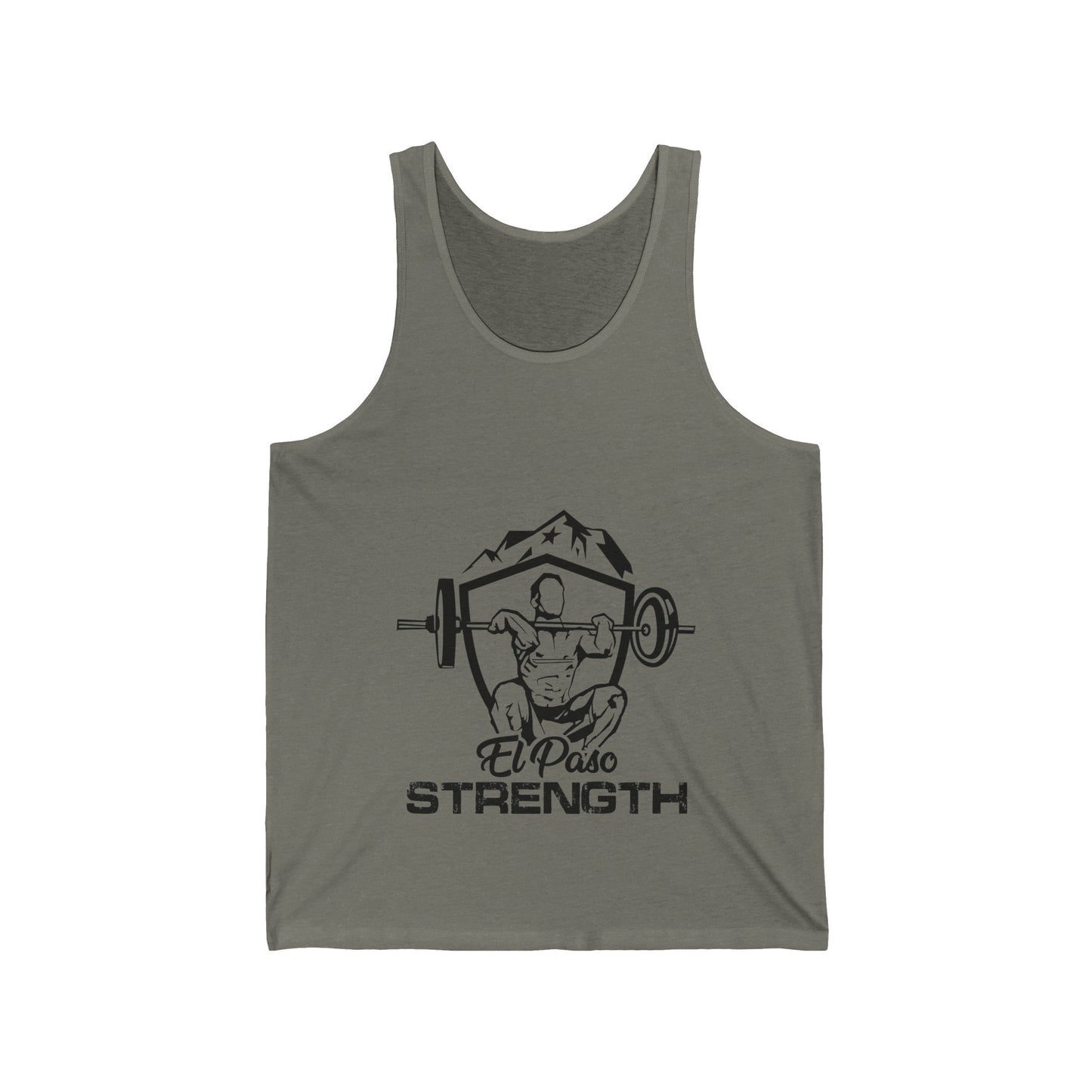 El Paso Strength Shield All Black Unisex Jersey Tank