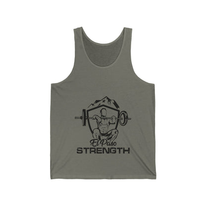 El Paso Strength Shield All Black Unisex Jersey Tank