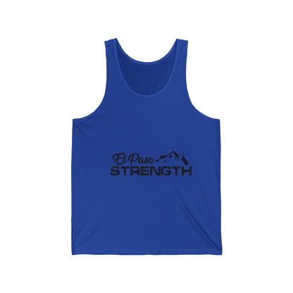 El Paso Strength mountain all Black Unisex Jersey Tank