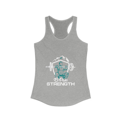 White Shield  Green Lifter Green Star Women's Ideal Racerback Tank