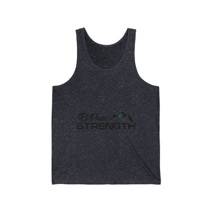 Black El Paso Strength Green Star Unisex Jersey Tank