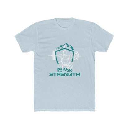 Green Shield White Star Green El Paso Strength Men's Cotton Crew Tee