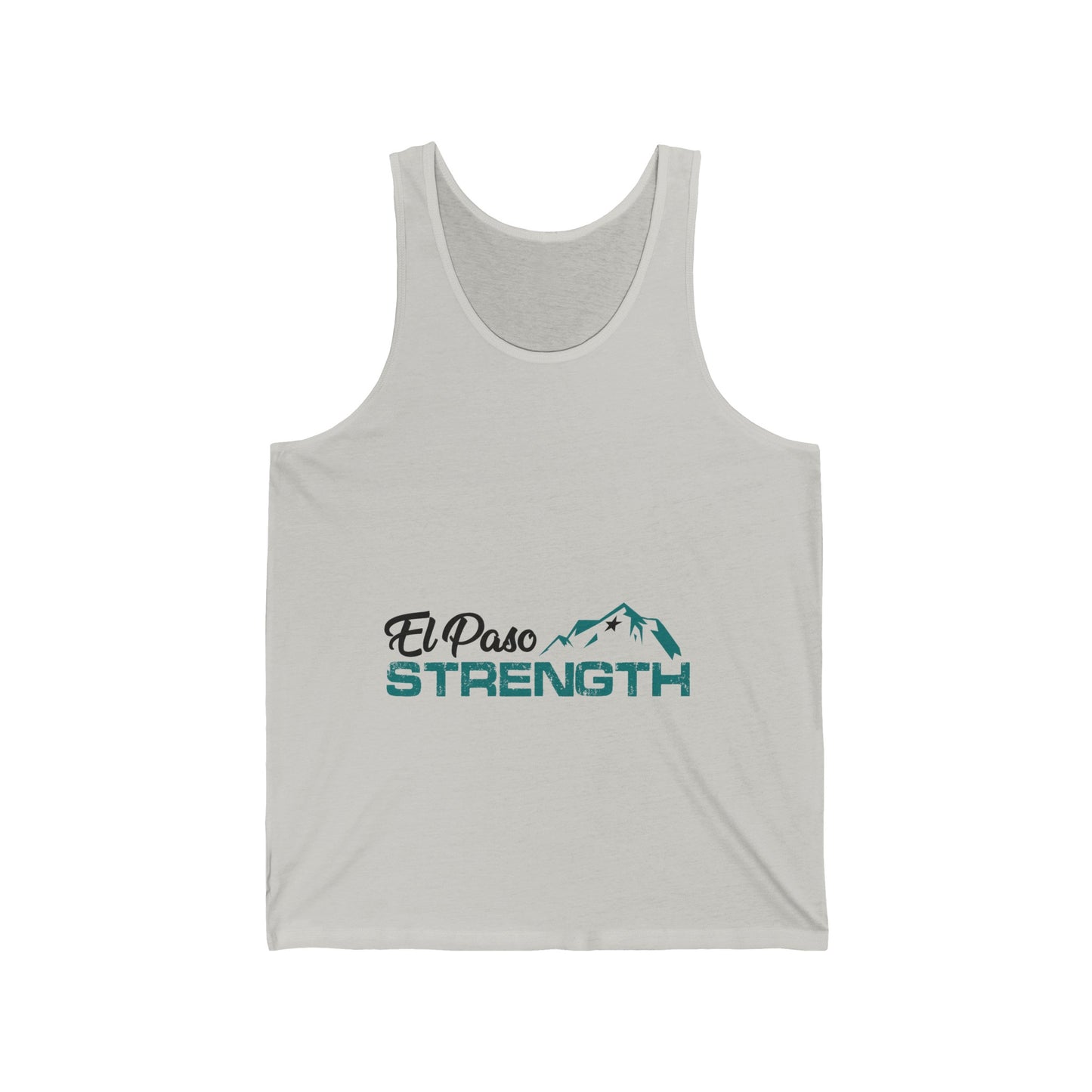 El Paso Black Green Strength Black Star Unisex Jersey Tank