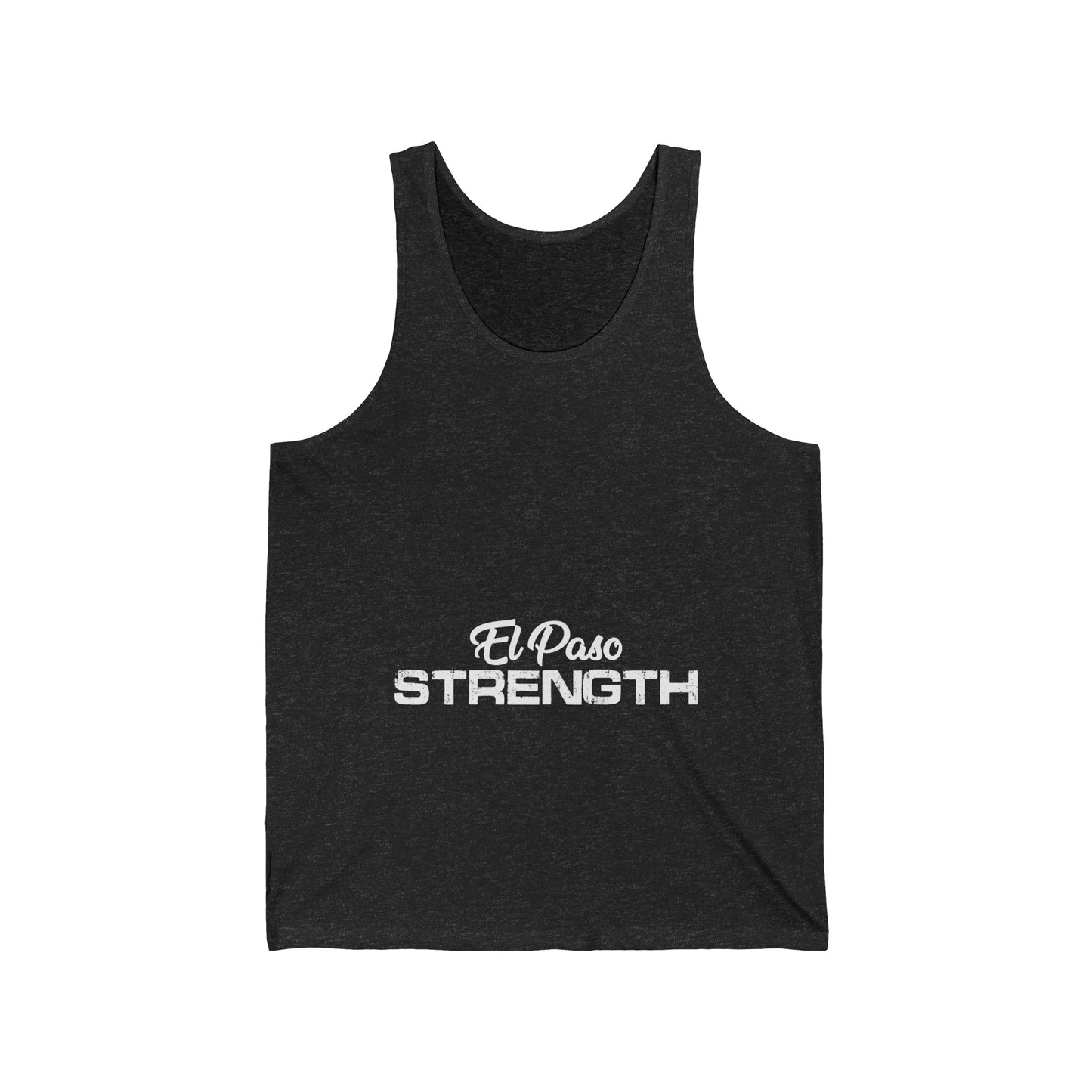 El Paso Strength All White Unisex Jersey Tank