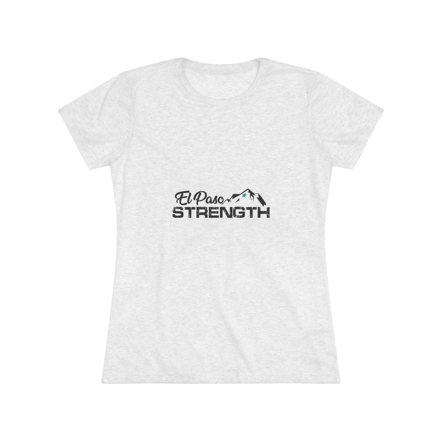 Black El Paso Strength Green Star Women's Triblend Tee