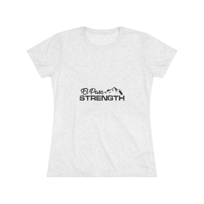 Black El Paso Strength Green Star Women's Triblend Tee