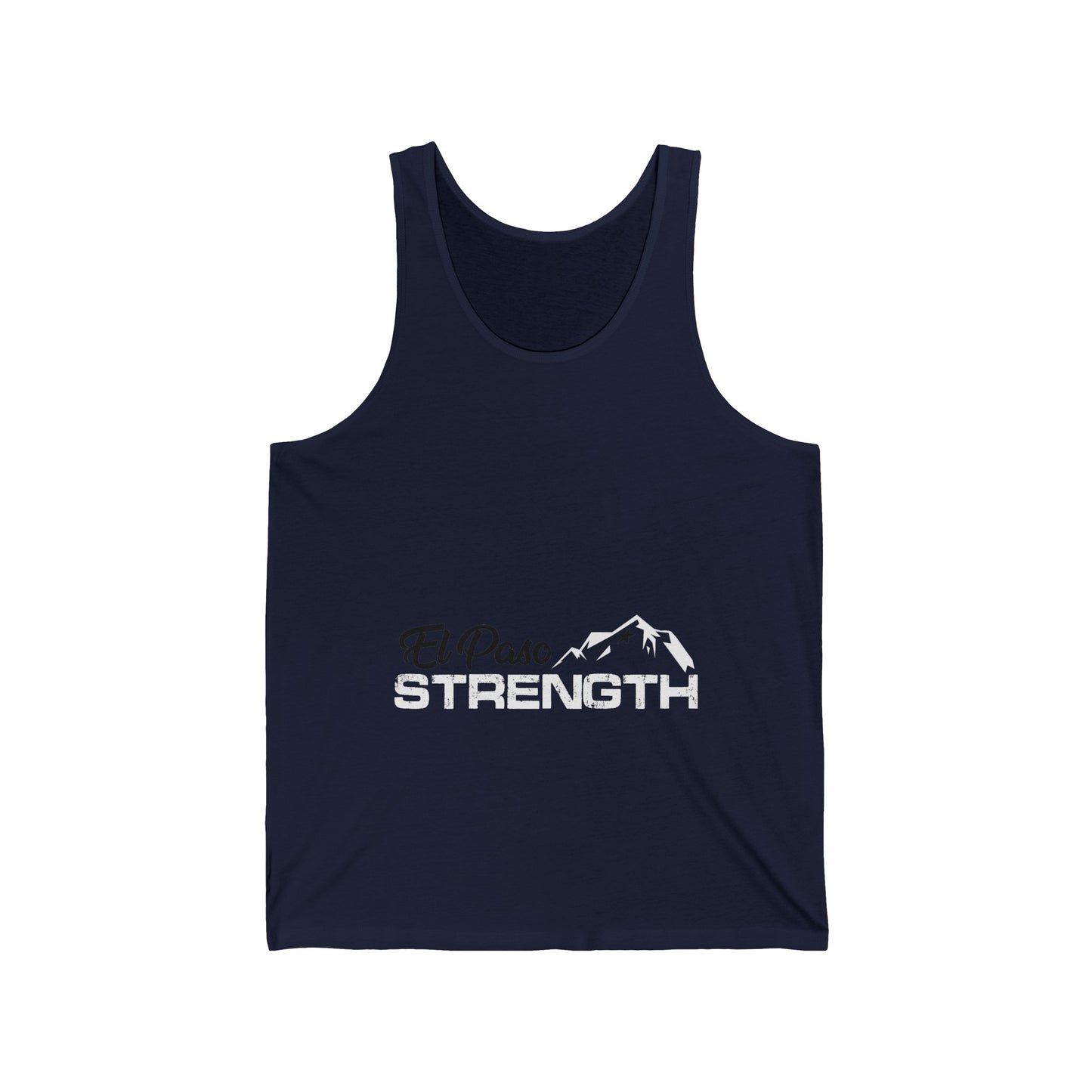 El Paso Black Strength White Unisex Jersey Tank