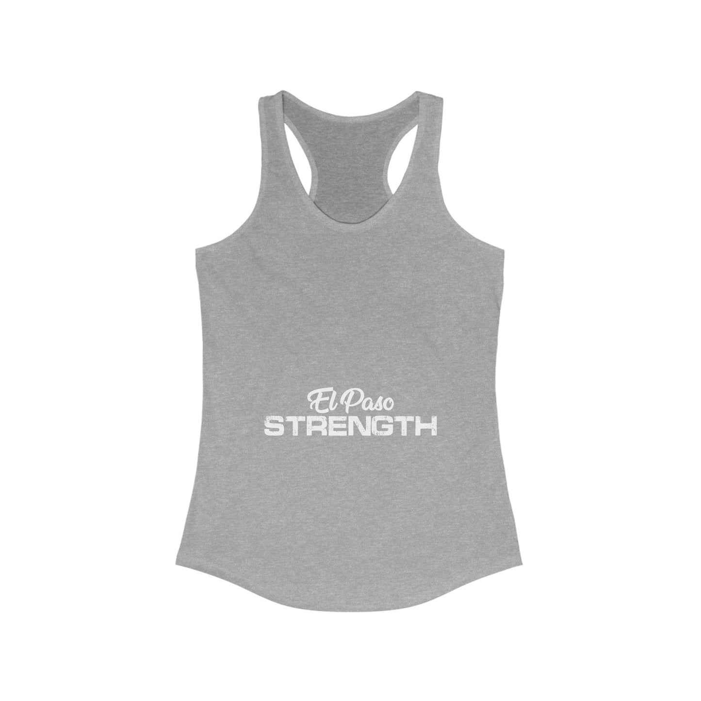 El Paso Strength All White Women's Ideal Racerback Tank