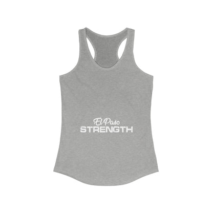 El Paso Strength All White Women's Ideal Racerback Tank