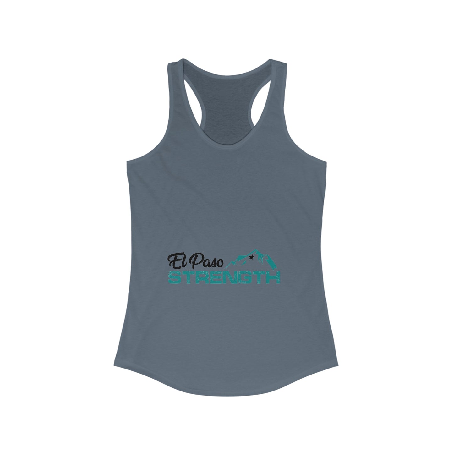 El Paso Black Green Strength Black Star Women's Ideal Racerback Tank