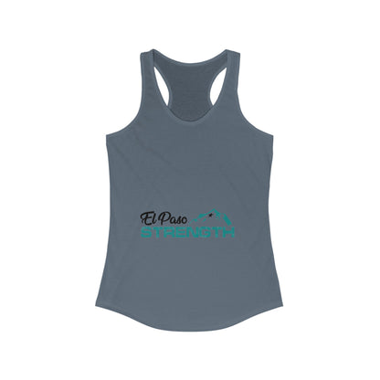 El Paso Black Green Strength Black Star Women's Ideal Racerback Tank