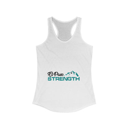 El Paso Black Green Strength Black Star Women's Ideal Racerback Tank