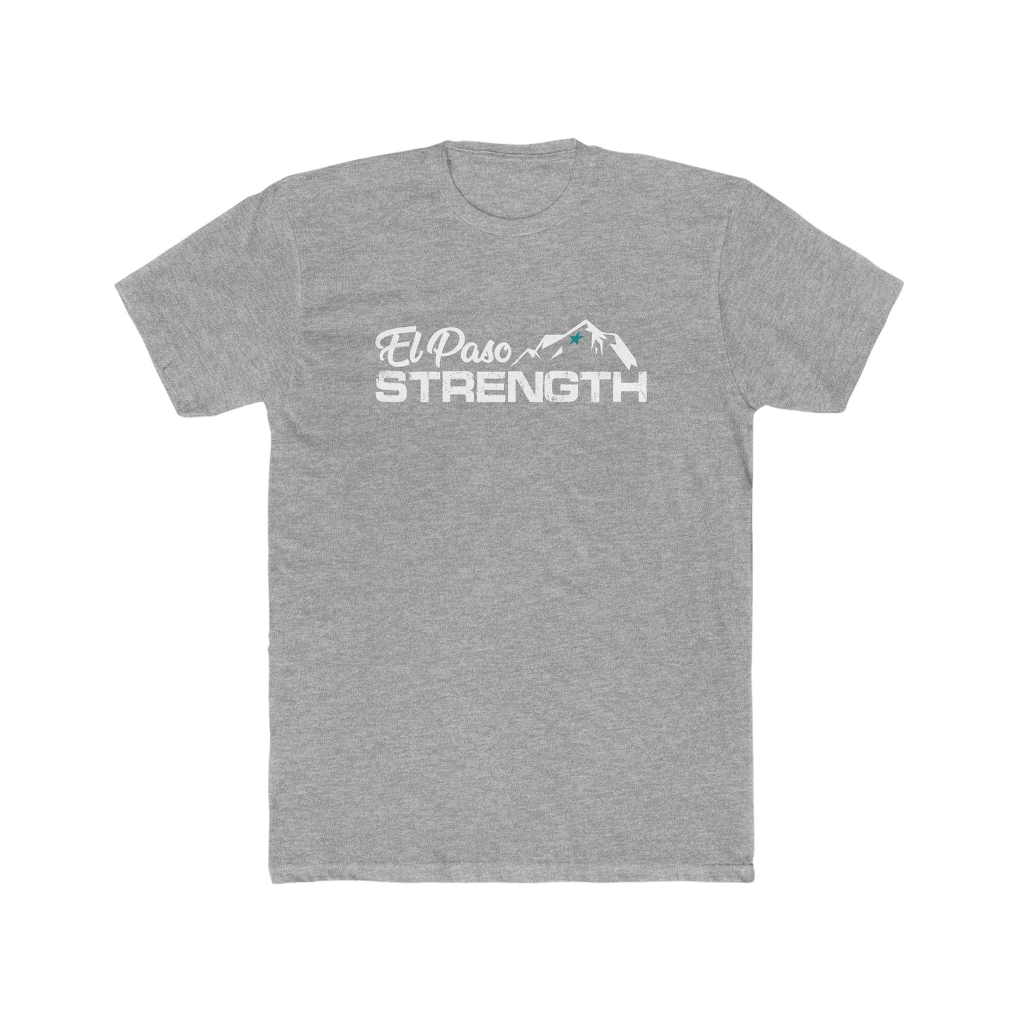 Green Star White El Paso Strength Men's Cotton Crew Tee