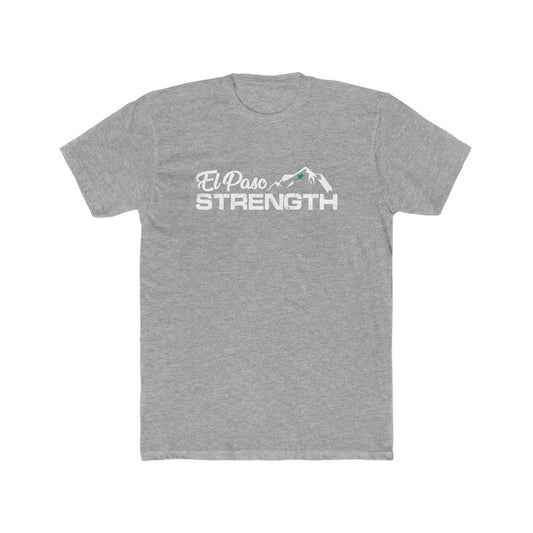 Green Star White El Paso Strength Men's Cotton Crew Tee