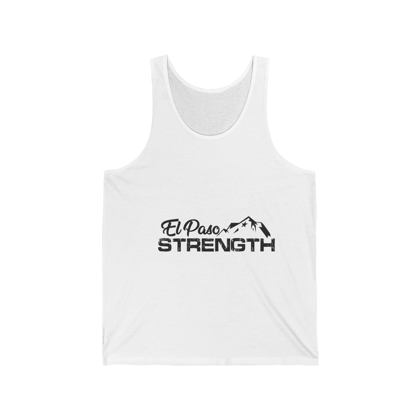 El Paso Strength mountain all Black Unisex Jersey Tank