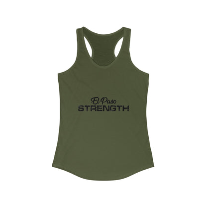 El Paso Strength All Black Women's Tri-Blend Racerback Tank