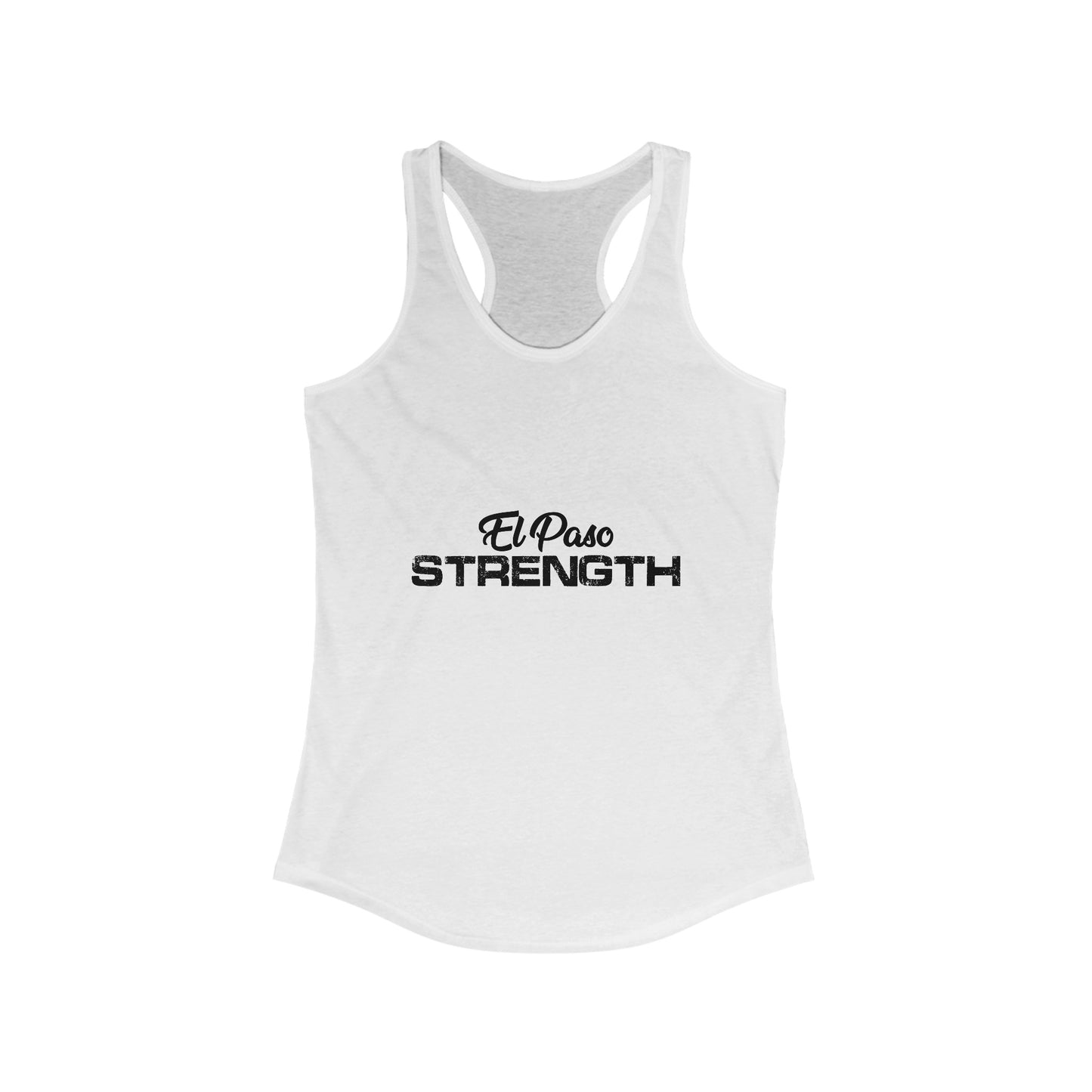 El Paso Strength All Black Women's Tri-Blend Racerback Tank