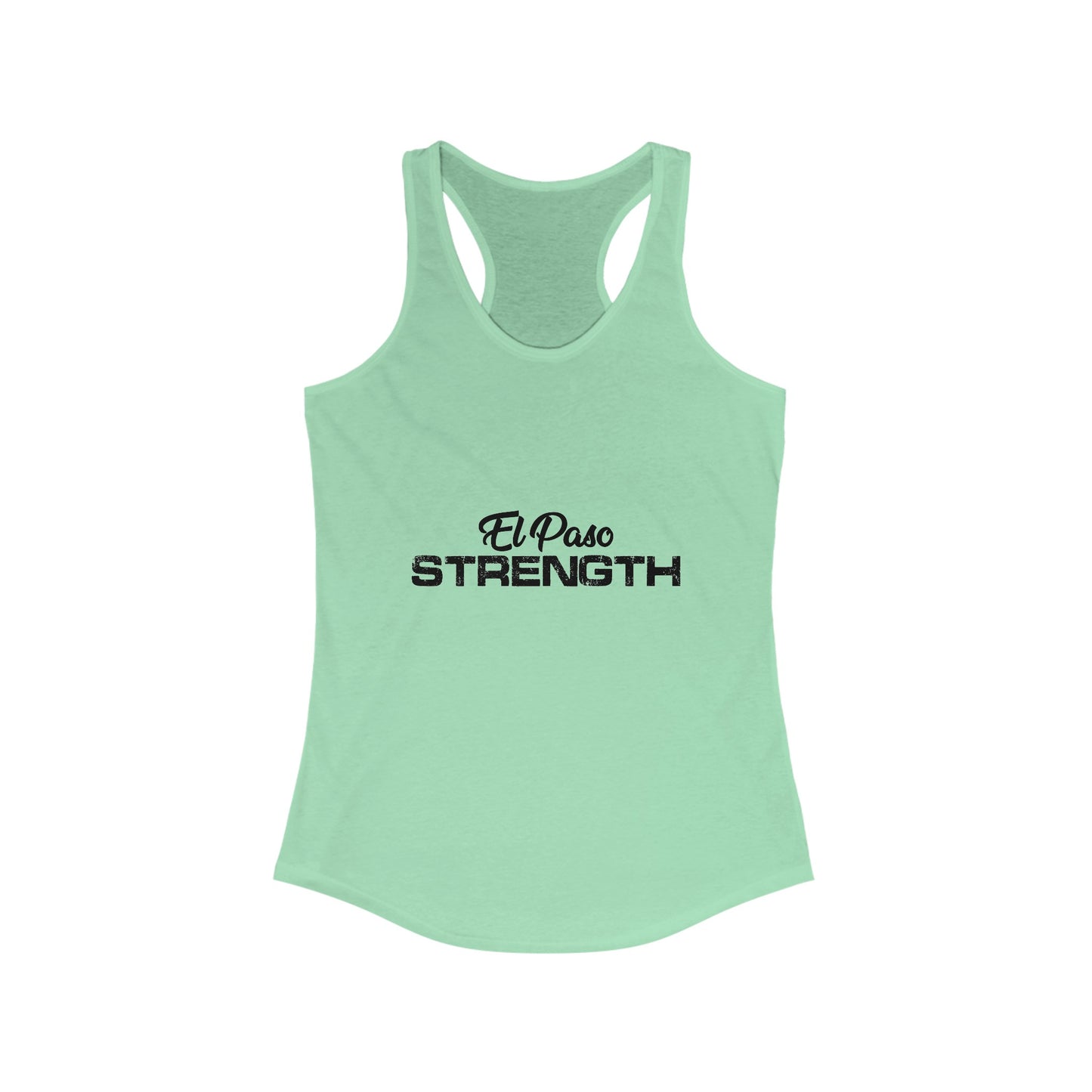 El Paso Strength All Black Women's Tri-Blend Racerback Tank