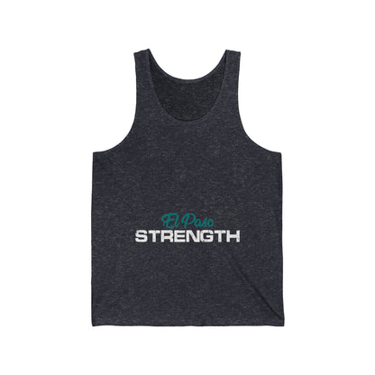 El Paso Green Strength White Unisex Jersey Tank