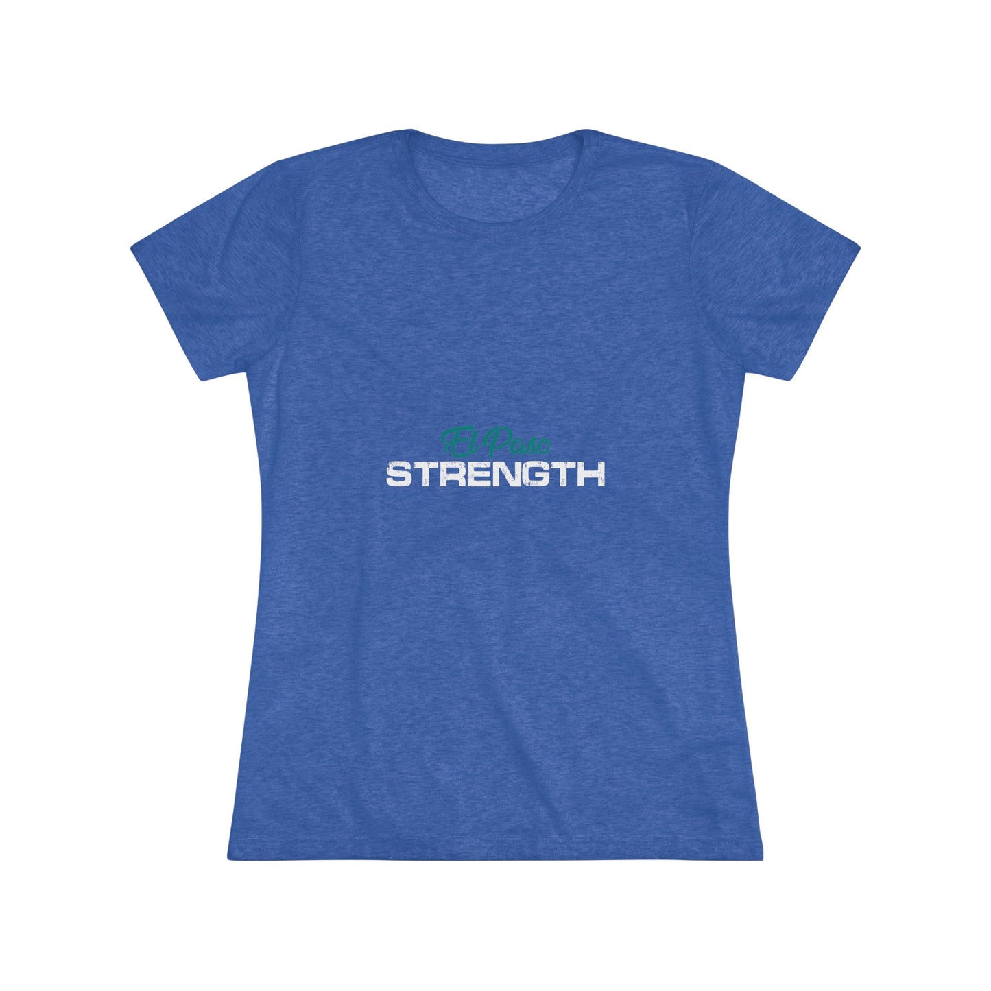 El Paso Green Strength White Women's Triblend Tee