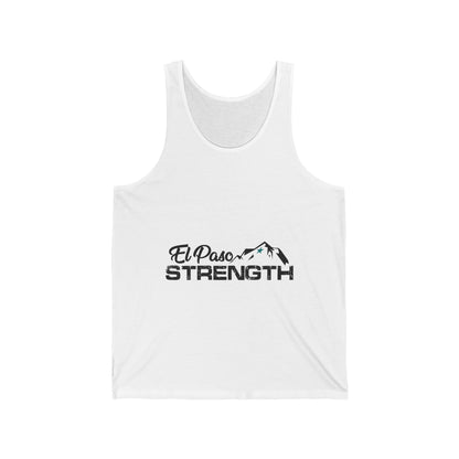 Black El Paso Strength Green Star Unisex Jersey Tank