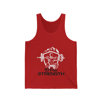 White Shield Black El Paso Strength Unisex Jersey Tank