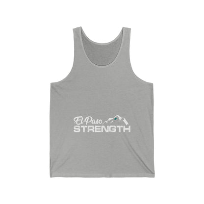 El Paso Strength White Green Star Unisex Jersey Tank