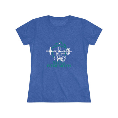 Green Shield  White Lifter White Star Women's Triblend Tee