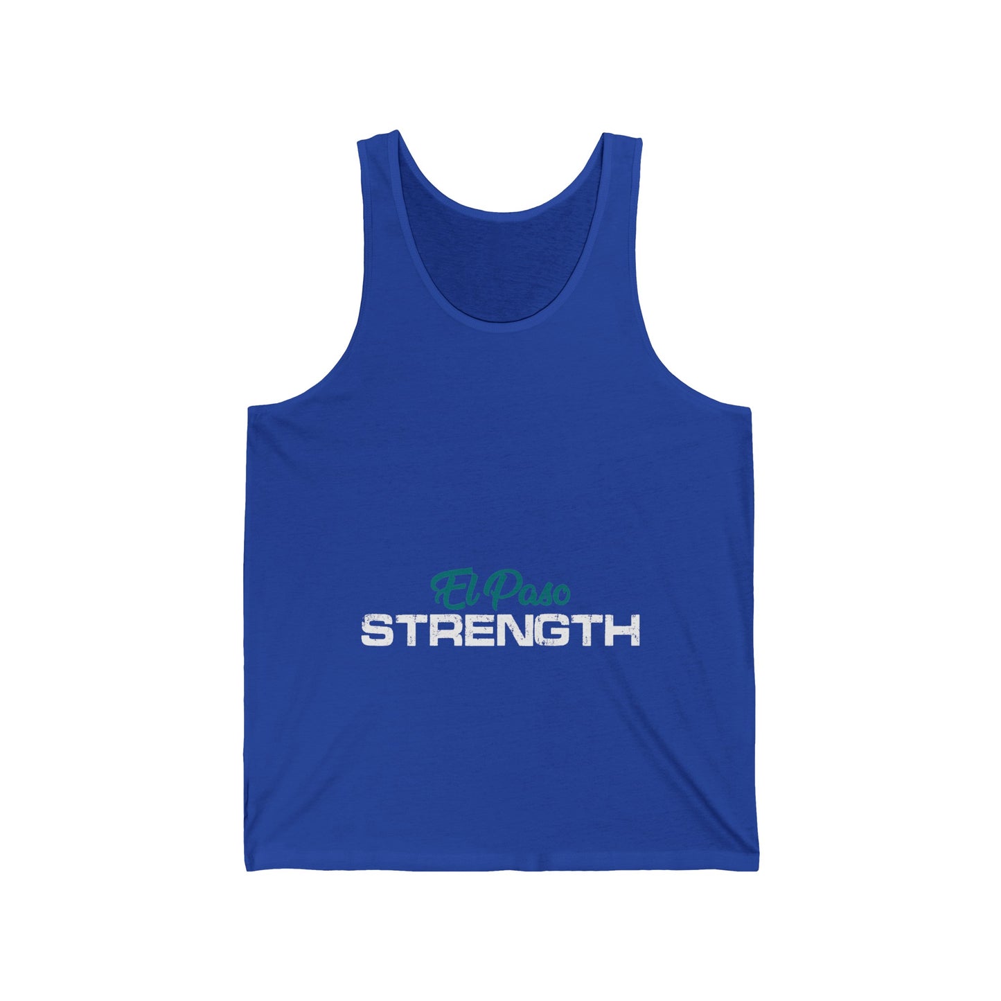 El Paso Green Strength White Unisex Jersey Tank