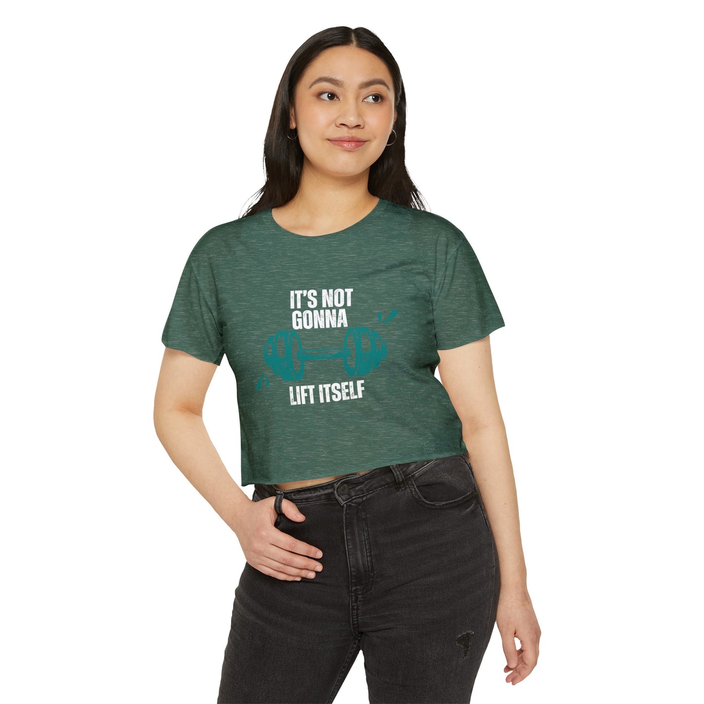 Is not gonna lift itself Women's Festival Crop Top