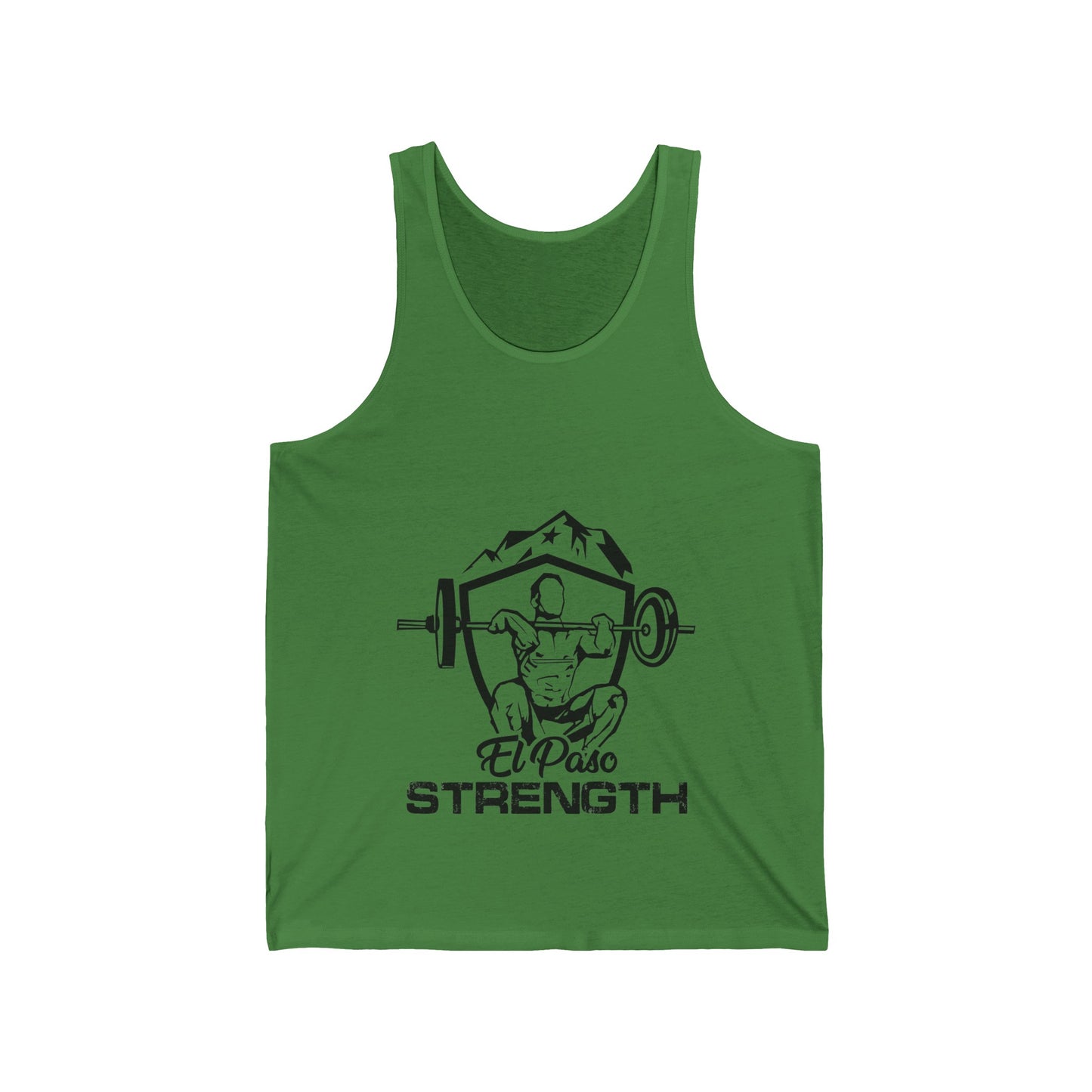 El Paso Strength Shield All Black Unisex Jersey Tank