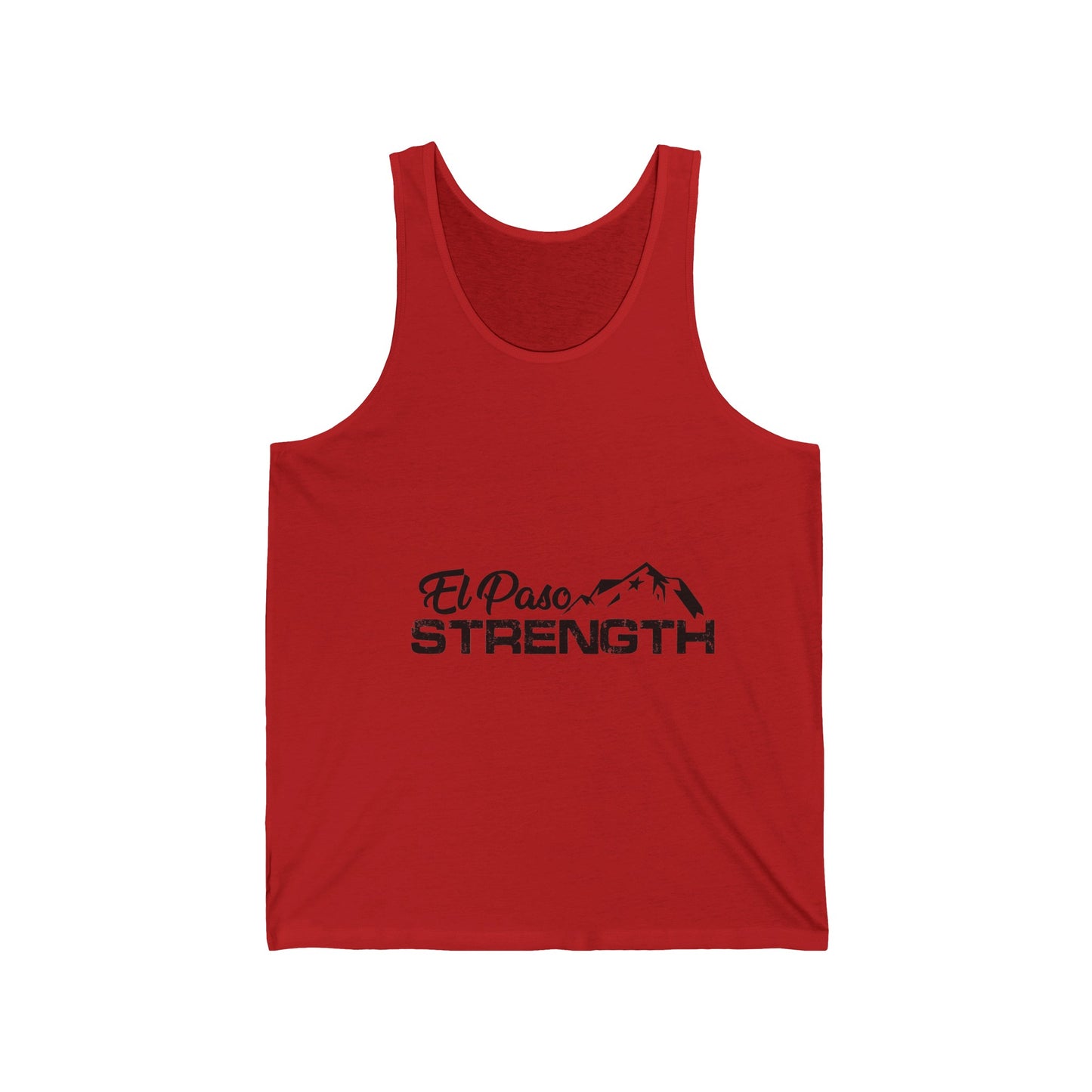 El Paso Strength mountain all Black Unisex Jersey Tank