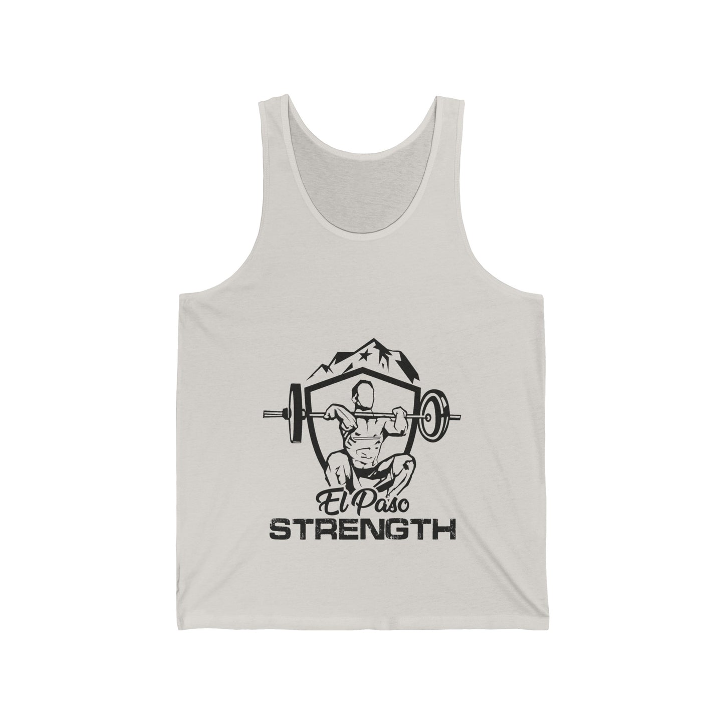 El Paso Strength Shield All Black Unisex Jersey Tank