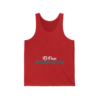 White El Paso Green Strength Unisex Jersey Tank