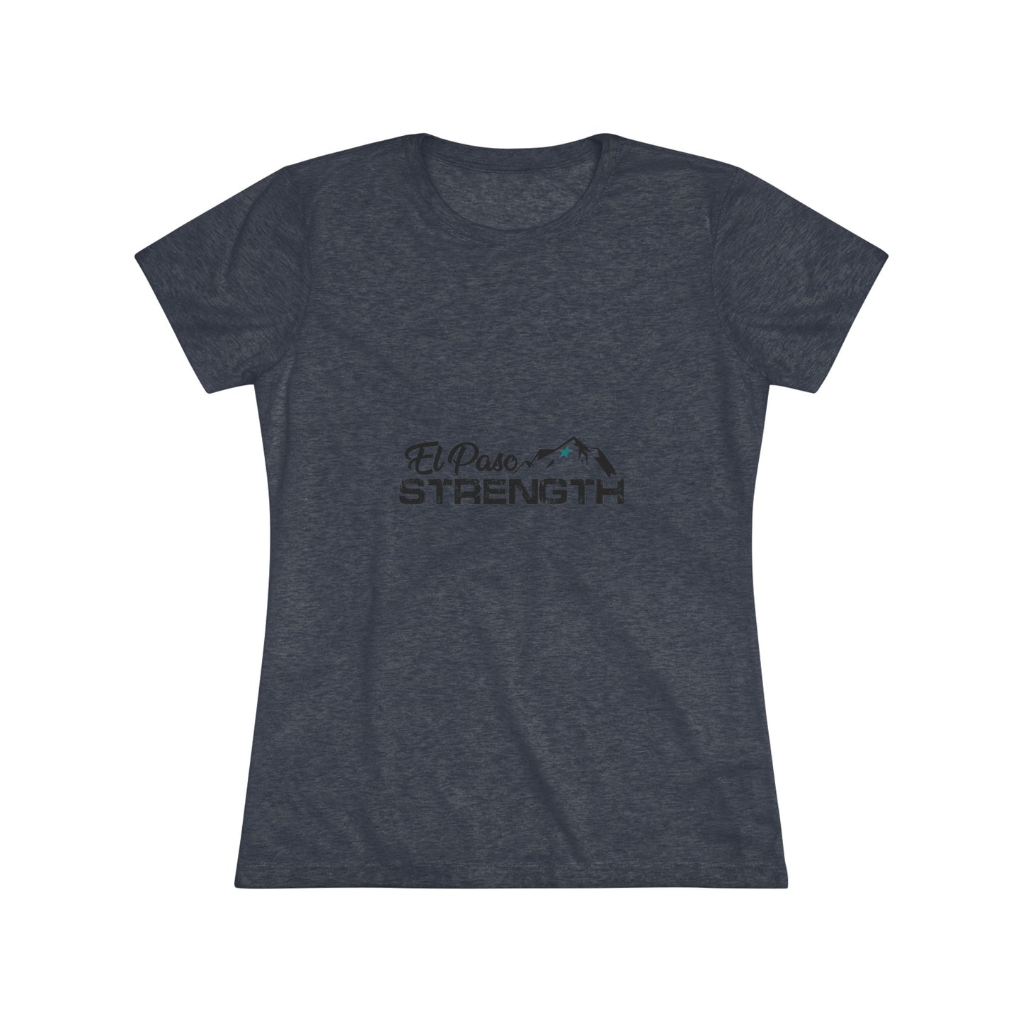 Black El Paso Strength Green Star Women's Triblend Tee