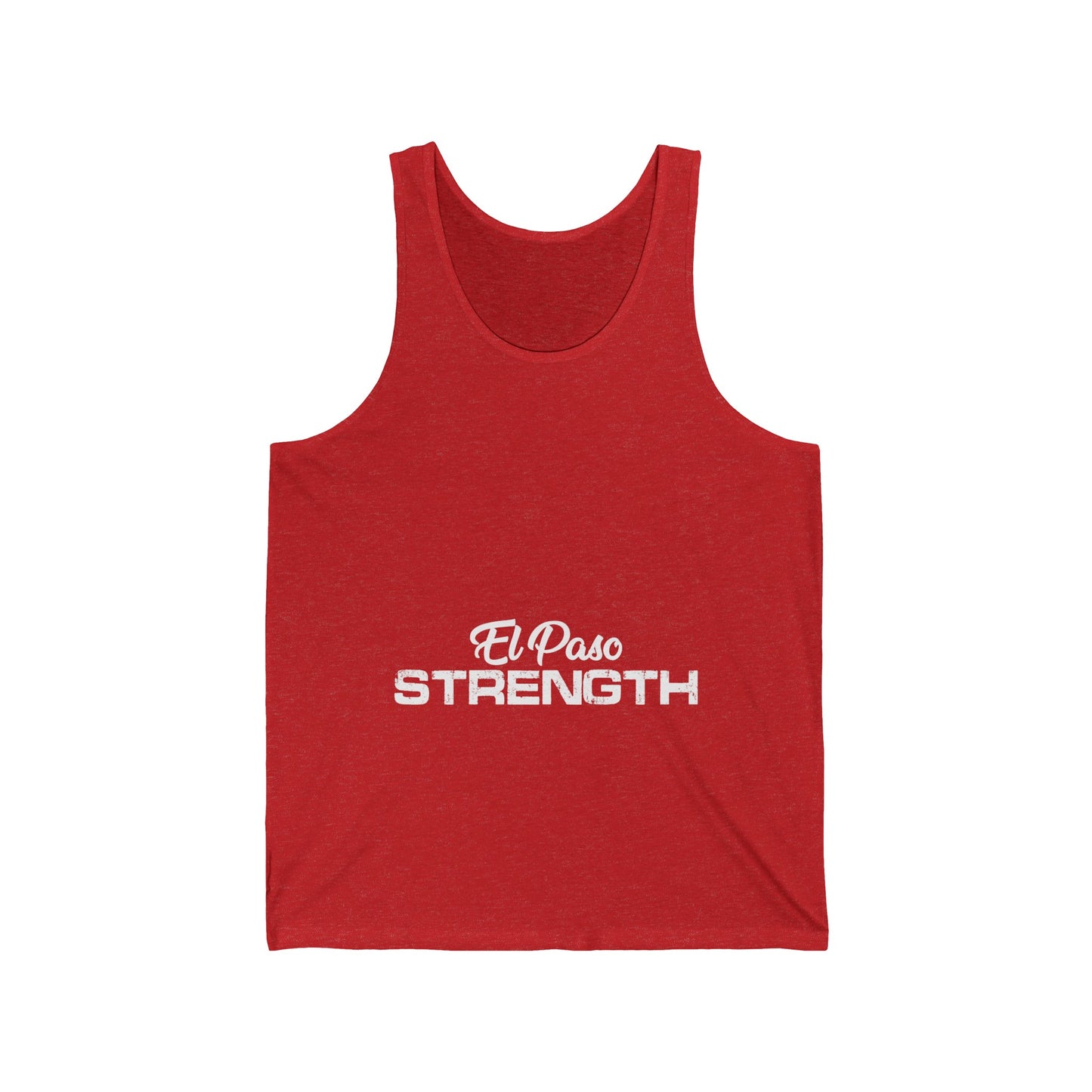 El Paso Strength All White Unisex Jersey Tank