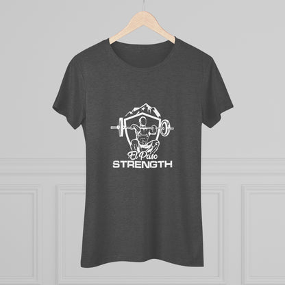 El Paso Strength Shield all White Women's Triblend Tee