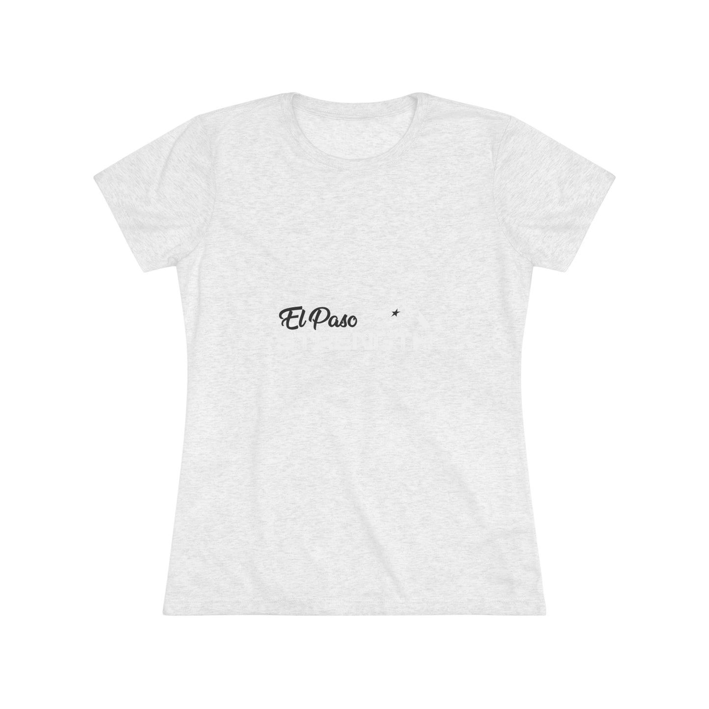 El Paso Black Strength White Shield all White Women's Triblend Tee