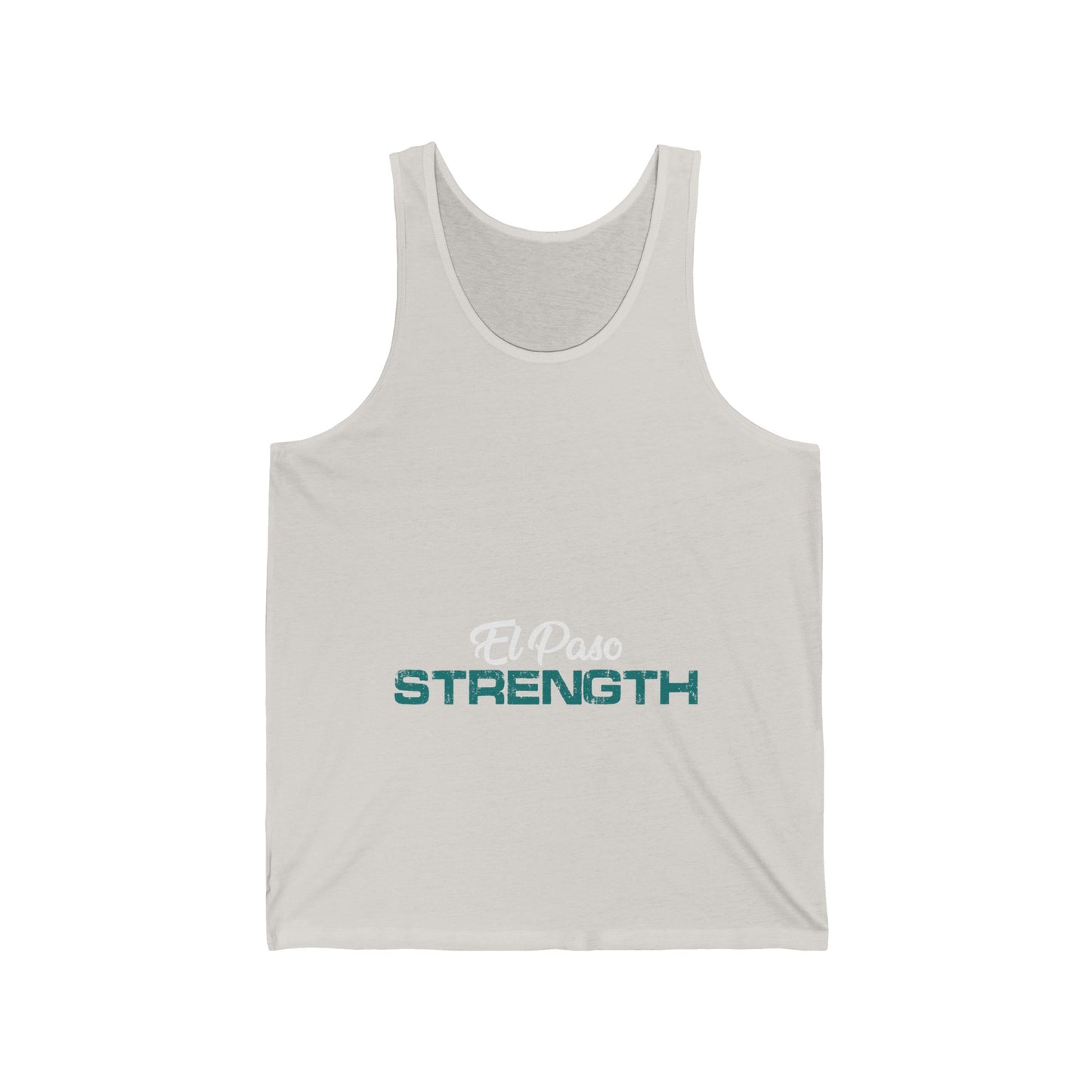 White El Paso Green Strength Unisex Jersey Tank