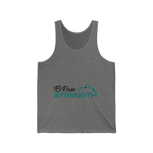 El Paso Black Green Strength Black Star Unisex Jersey Tank