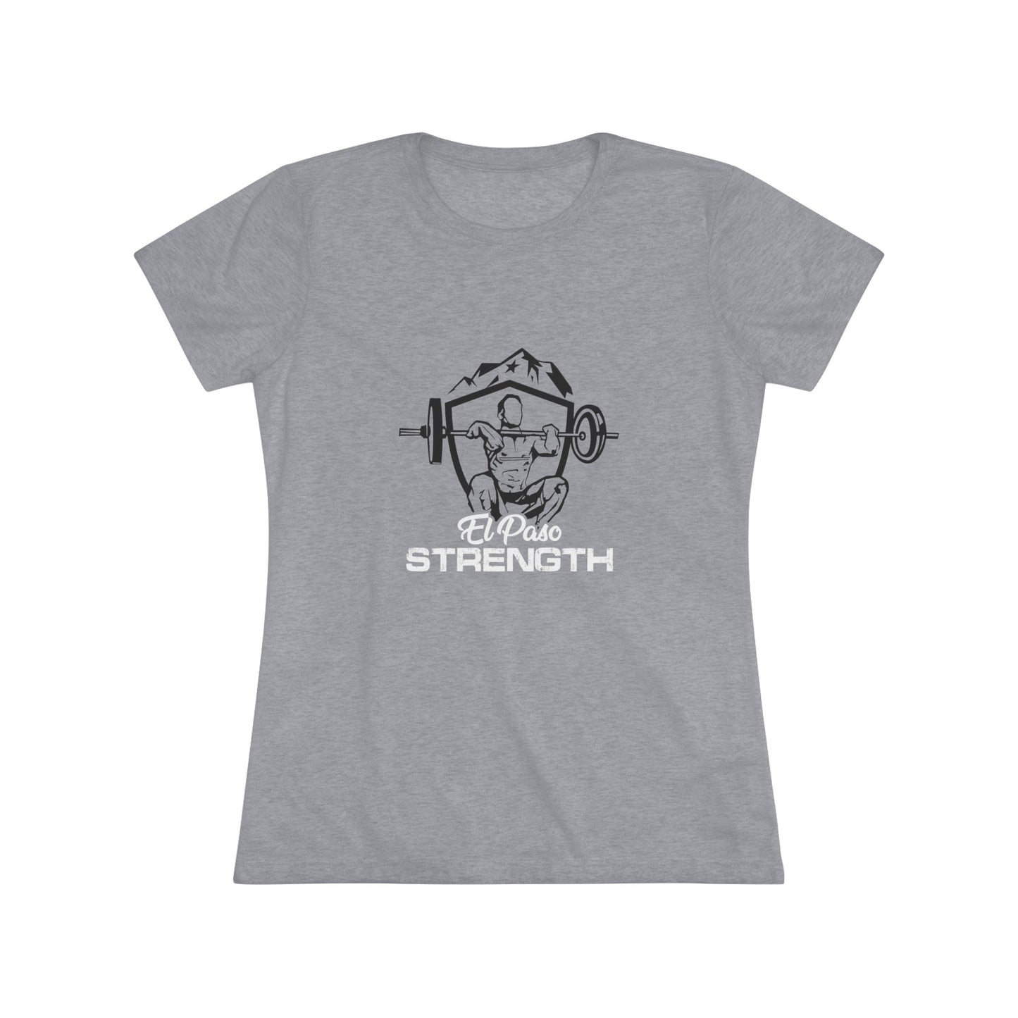 White El Paso Strength Black Shield Women's Triblend Tee