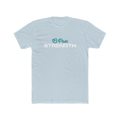 Green El Paso White Strength Men's Cotton Crew Tee