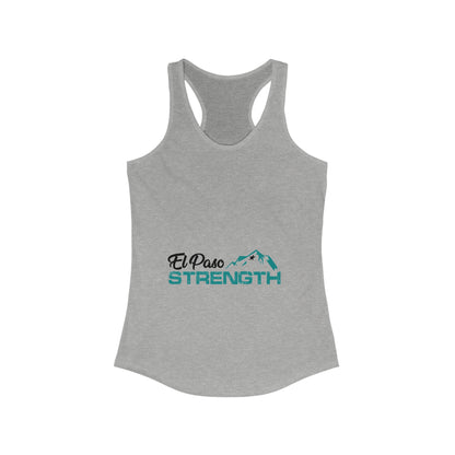 El Paso Black Green Strength Black Star Women's Ideal Racerback Tank