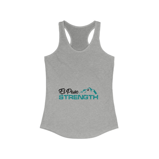 El Paso Black Green Strength Black Star Women's Ideal Racerback Tank