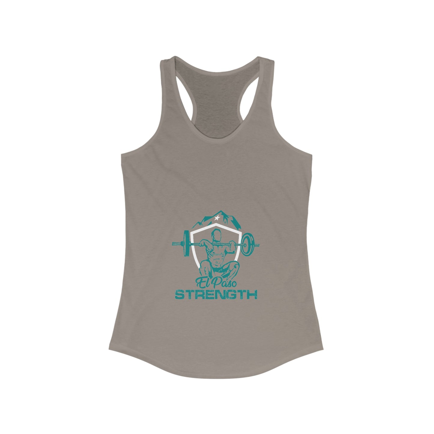 Green El Paso Strength White Shield White Star Women's Ideal Racerback Tank