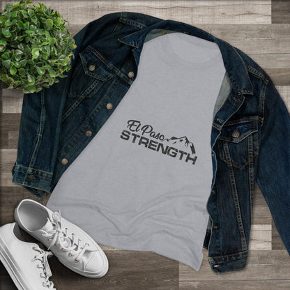 El Paso Strength mountain all Black Women's Triblend Tee