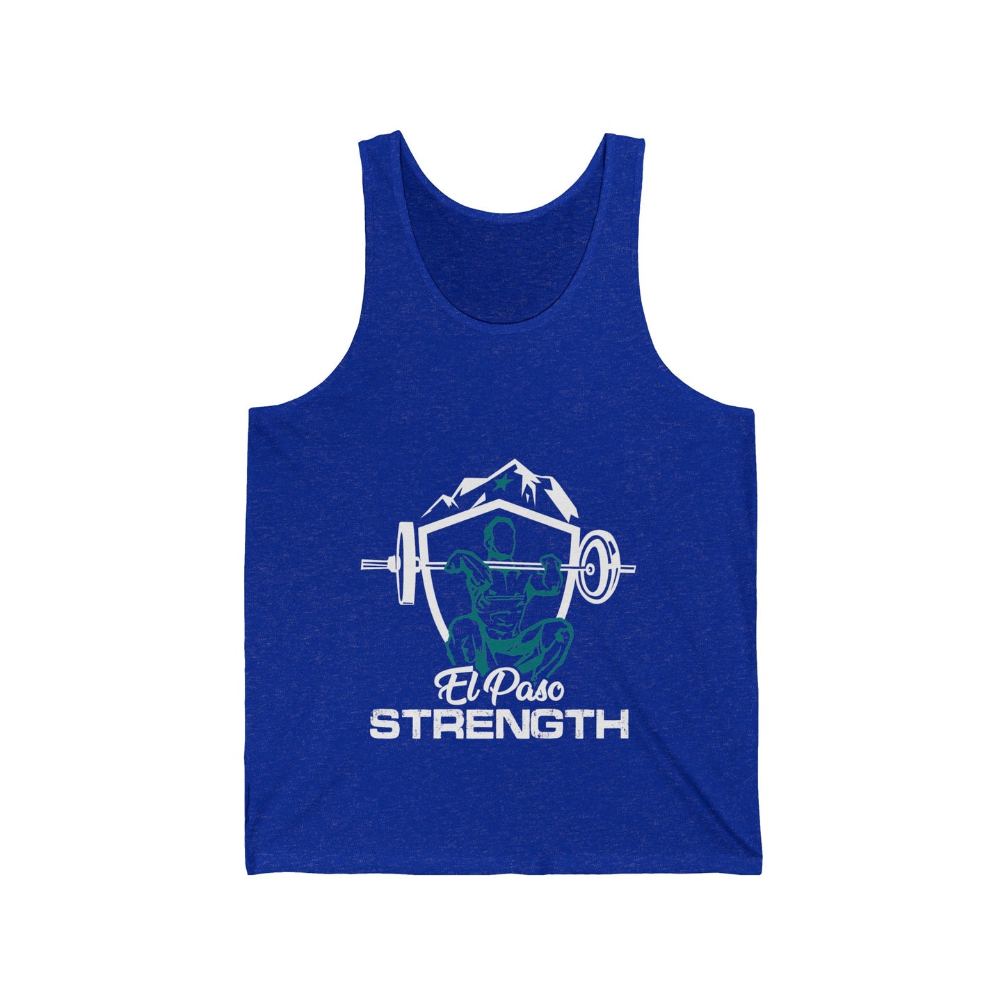 White Shield  Green Lifter Green Star Unisex Jersey Tank