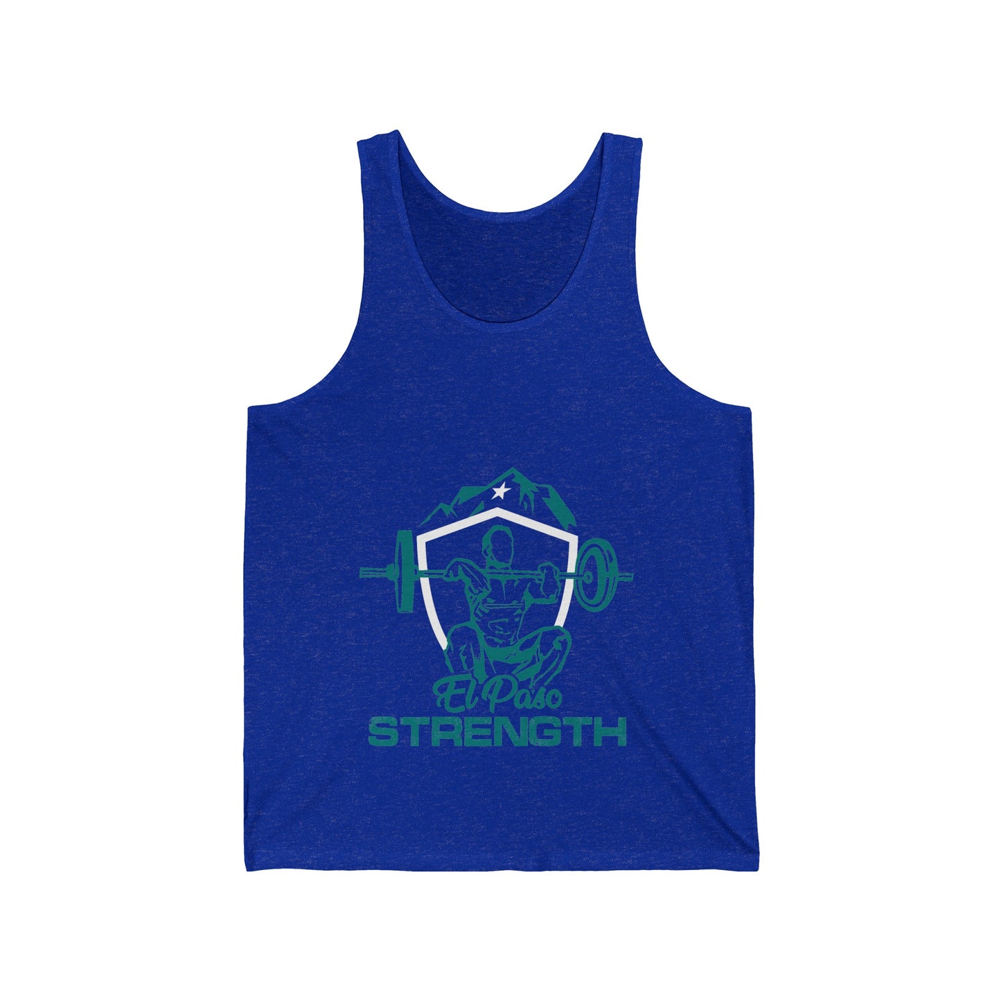 Green El Paso Strength White Shield White Star Unisex Jersey Tank